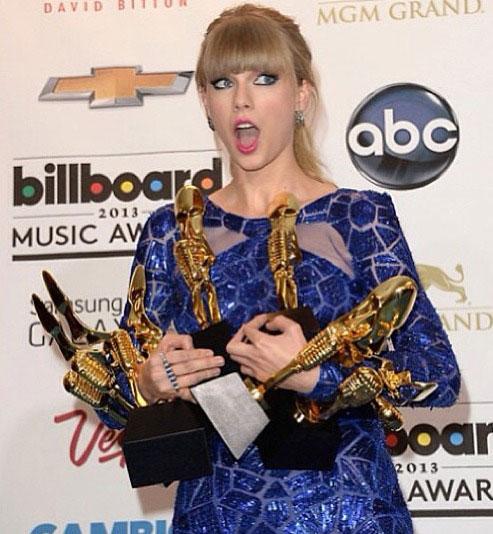 Country singer and songwriter Taylor Swift won eight awards at the annual Billboard Music Awards held at the MGM Grand Garden Arena in Las Vegas on Sunday. [China.org.cn]