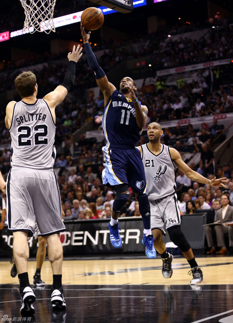 Mike Conley goes up for a layup. 