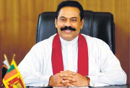 President Mahinda Rajapaksa of Sri Lanka. 