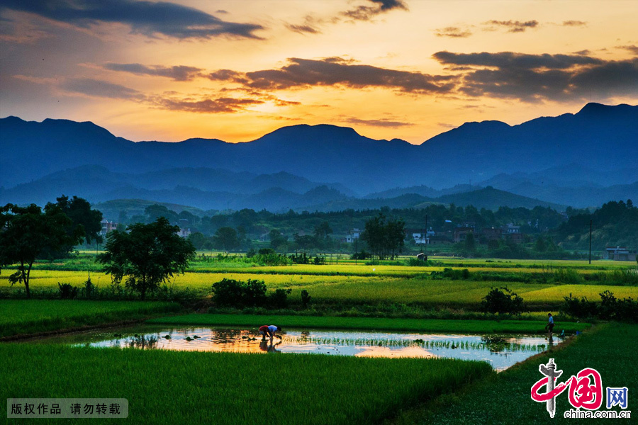 Photo taken on May 30, 2013 shows the beautiful pastoral scenery in Qiyang County, China's Hunan Province. [China.org.cn]