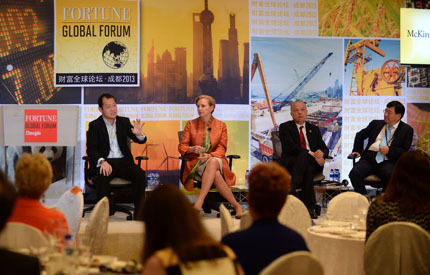 The Fortune Global Forum 2013 opened today in Chengdu, focusing on the critical role the capital of Sichuan Province is playing in China's efforts to shift economic development to western inland regions. 
