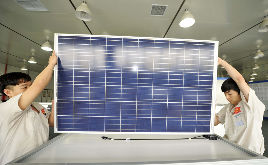  The European Commission announces Tuesday a plan to impose punitive anti-dumping duties on Chinese solar panel imports despite opposition from Germany and other European Union members. [Photo/Xinhua]