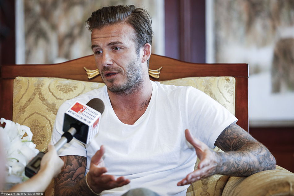 David Beckham arrives in Beijing on Monday, June 17, 2013 to start his China tour. 