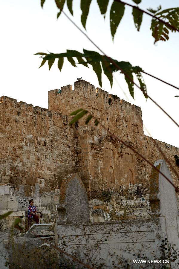 This photo taken on July 3, 2013 shows the Golden Gate of Jerusalem's Old City. Old City of Jerusalem and its Walls were recorded on the United Nations Educational, Scientific and Cultural Organization's World Heritage list in 1982.