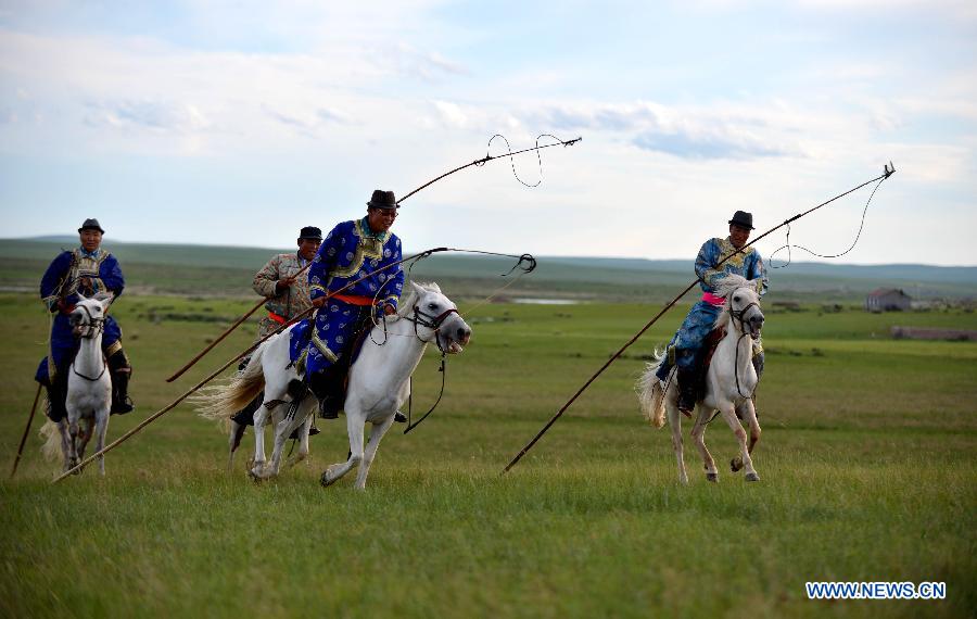 CHINA-INNER MONGOLIA-WEST UJIMQIN BANNER-WHITE HORSES (CN)