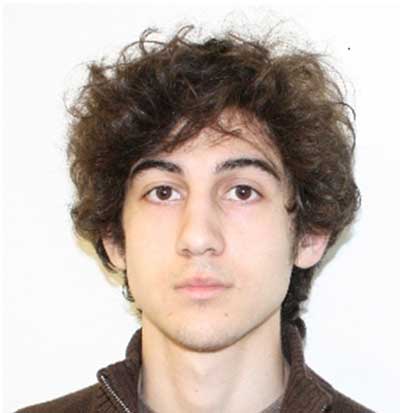 Dzhokhar Tsarnaev, 19, one of two suspects in the Boston Marathon explosion, is pictured in this undated FBI handout file photo.[Photo/Agencies]