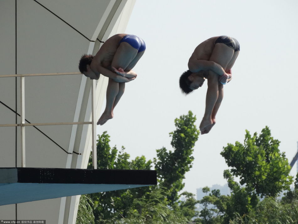 Chinese national diving team prepare for the 15th FINA 15th FINA World Championships in Shanghai. 