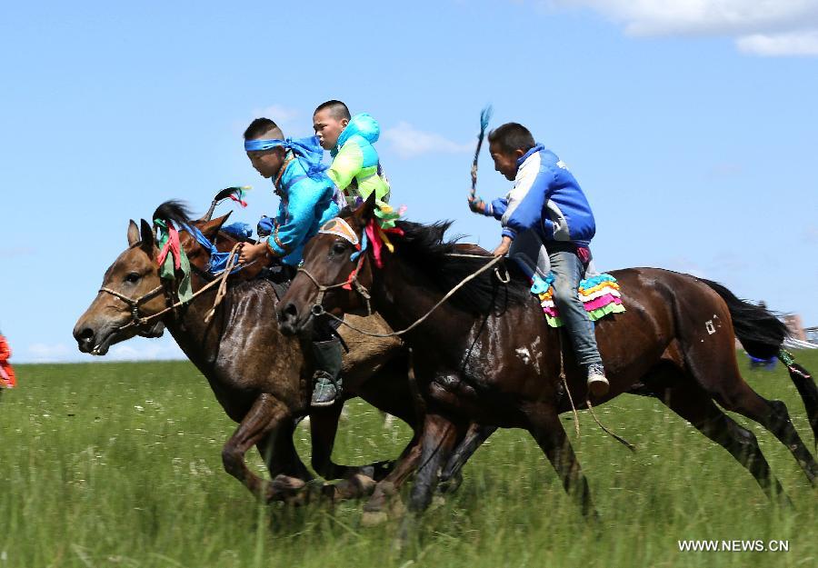 CHINA-INNER MONGOLIA-WEST UJIMQIN BANNER-WHITE HORSES (CN) 