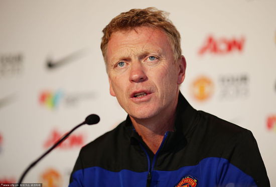 Manchester United manager David Moyes speaks to the media during a Manchester United press conference at Museum of Contemporary Art on July 19, 2013 in Sydney, Australia.