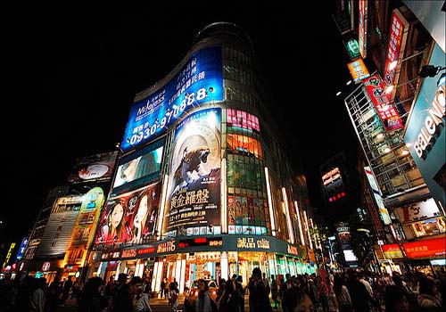 Ximending in Taipei, one of the 'Top 10 commercial pedestrian streets in China' by China.org.cn