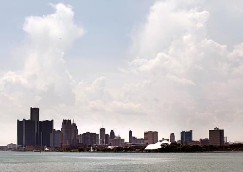 The city of Detroit's skyline is shown July 18, 2013. [Xinhua photo] 