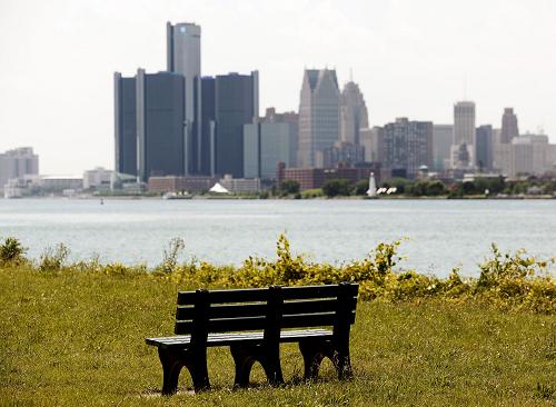 The city of Detroit's skyline is shown July 18, 2013. [Xinhua photo]