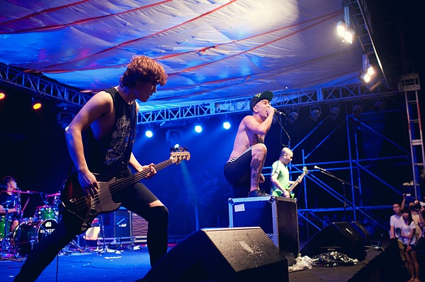 Musicians performance during a rock music festival. [File photo]