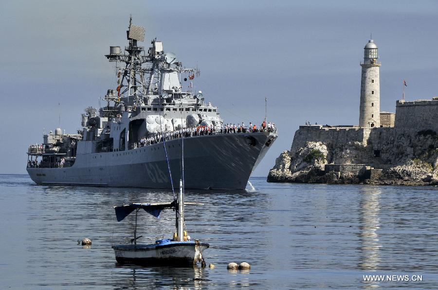 Russian navy ships make peace visit to Cuba