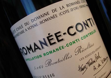 Domaine de la Romanee-Conti Romanee-Conti Grand Cru, one of the 'top 10 most expensive wines in the world' by China.org.cn.