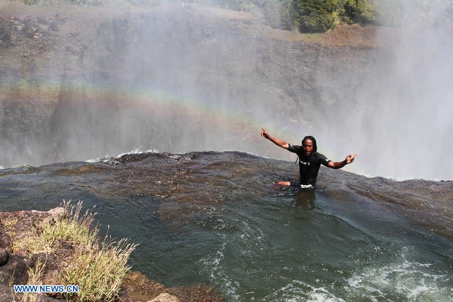 ZIMBABWE-VICTORIA FALLS-POOL