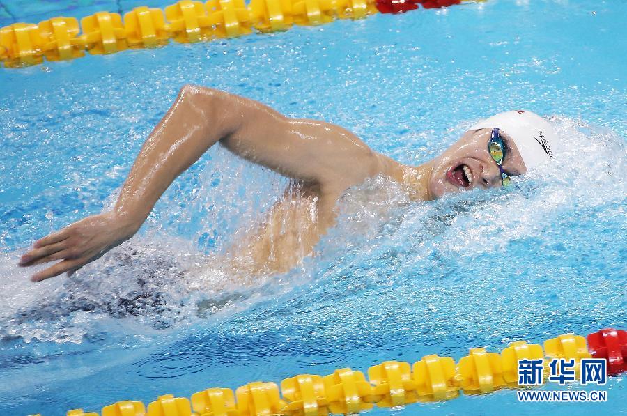 Sun Yang dominated the men's 400-meter freestyle at the National Games on Wednesday. 
