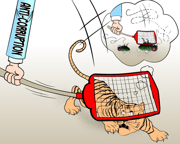 smashing the tiger and fly [By Jiao Haiyang/China.org.cn]