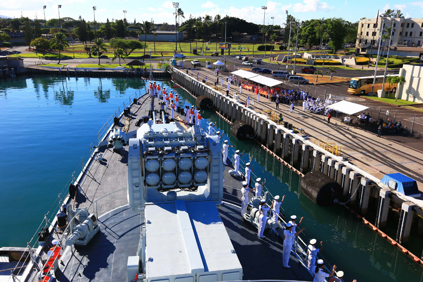 Chinese naval vessels arrived in Hawaii on Friday to join a search-and-rescue exercise with the U.S. Navy. [Photo/Xinhua]