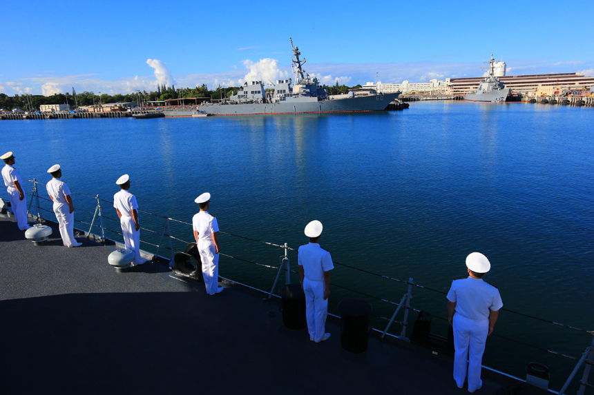 Chinese naval vessels arrived in Hawaii on Friday to join a search-and-rescue exercise with the U.S. Navy. [Photo/Xinhua]