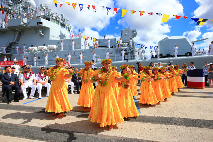 Chinese naval vessels arrived in Hawaii on Friday to join a search-and-rescue exercise with the U.S. Navy. [Photo/Xinhua]