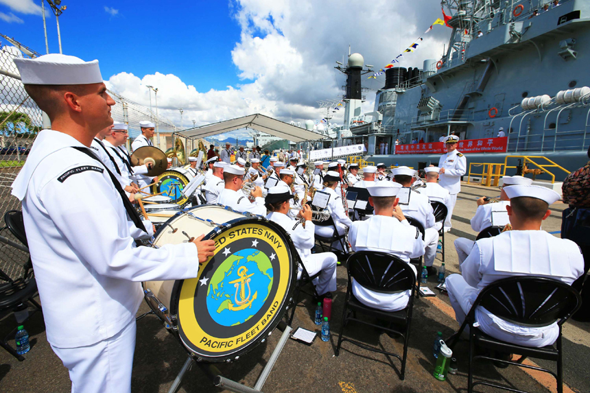 Chinese naval vessels arrived in Hawaii on Friday to join a search-and-rescue exercise with the U.S. Navy. [Photo/Xinhua]