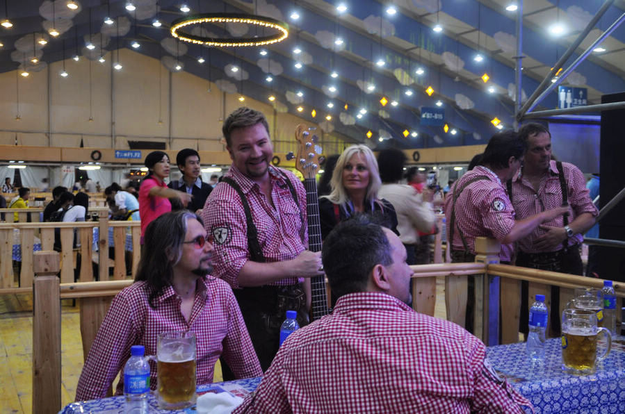 The Munich Oktoberfest started its first-ever tour of Beijing at the Beijing Olympic Park on September 6, 2013. The festival, which will run until September 21, wows beer lovers with a full range of authentic traditional beers and food from Germany.