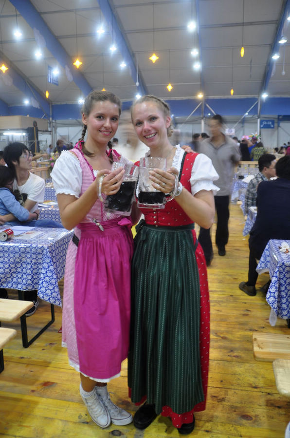 The Munich Oktoberfest started its first-ever tour of Beijing at the Beijing Olympic Park on September 6, 2013. The festival, which will run until September 21, wows beer lovers with a full range of authentic traditional beers and food from Germany.