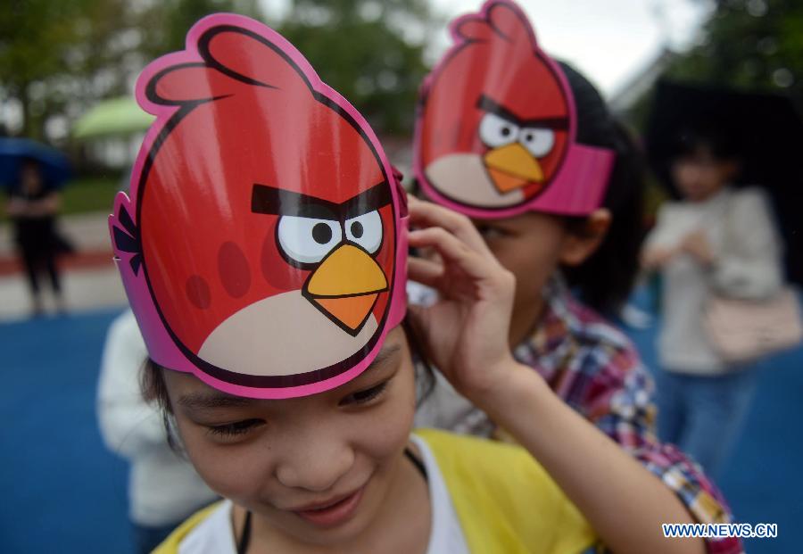 Children play at the newly-built Angry Birds theme park in Haining, east China's Zhejiang Province, Sept. 7, 2013. The Angry Birds theme park, the first of its kind in China, underwent a soft opening on Saturday and is expected to officially open to the public in October. Angry Birds, created by the Finland-based Rovio Entertainment, is a popular game for smartphones and tablet computers. (Xinhua/Han Chuanhao) 