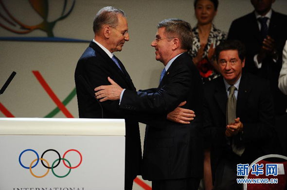Thomas Bach of Germany was elected to succeed Jacques Rogge as International Olympic Committee (IOC) president.