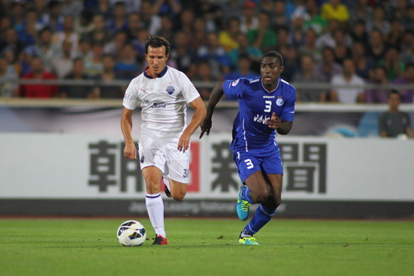 Defender Jlloyd Samuel (right) has scored three goals in eight appearances for Iran champions Esteghlal in the AFC Champions League this season.  