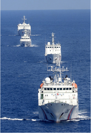 China Central Television (CCTV) reports that on September 10, the China Coast Guard has sent out seven ships to track several Chinese law enforcement vessels.
