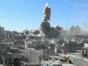 Amateur videos show aerial bombardments on rebel positions