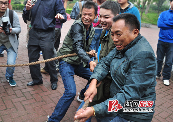 A tug-of-war game between tourists and an Amur tiger in the Changsha Ecological Zoo has caused controversy among netizens as to whether it breaches national regulations.