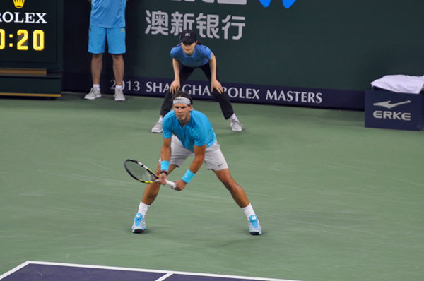 Rafael Nadal in action.