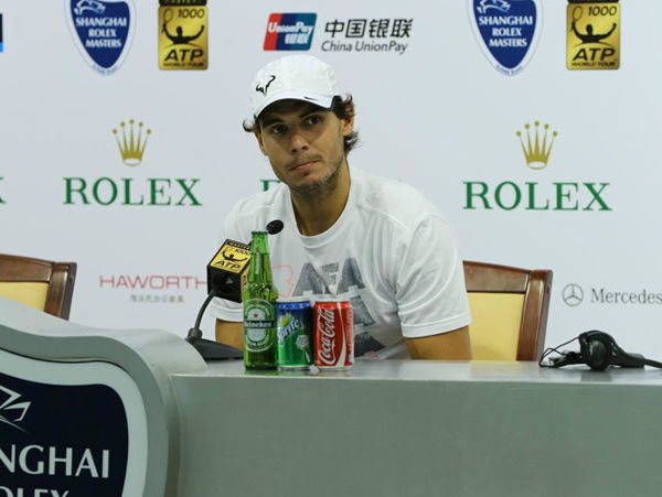  Nadal at the press conference.