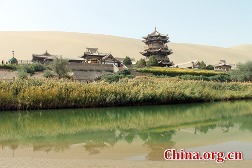 Crescent Lake, one of the 'Top 10 attractions in Dunhuang, Gansu' by China.org.cn 