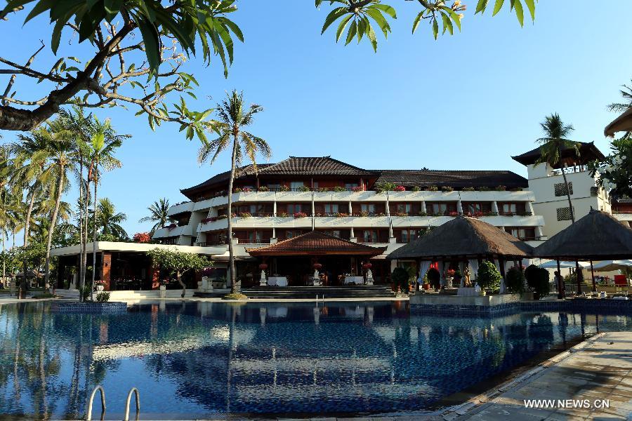 Photo taken on Oct. 7 shows a resort hotel in Bali, Indonesia. Bali is an island and a province of Indonesia, which is located at the westernmost end of the Lesser Sunda Islands. Being a tourist heaven for decades, the island has seen a further surge in tourist numbers in recent years