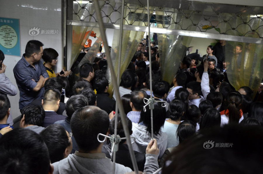 Doctors and nurses at No. 1 Hospital in Wenling, Zhejiang Province, gather at the temporary autopsy room on Sunday, guarding the body of Dr. Wang Yunjie, who was stabbed to death two days earlier while at work. Only a few staff members held their posts. [Photo / Sina]