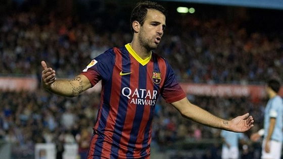  Cesc Fabregas was key to Barcelona's win against Celta on Tuesday.