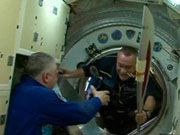 Olympic torch enters International Space Station
