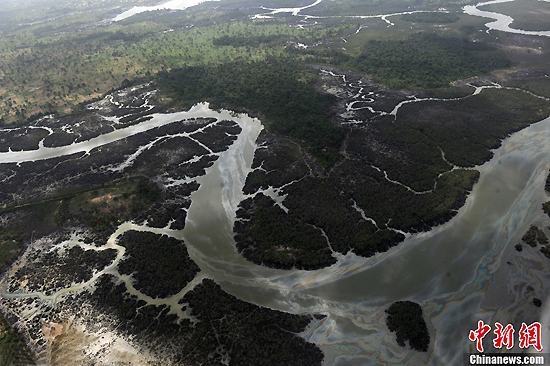 Niger River Delta, Nigeria, one of the 'top 10 most polluted places in the world' by China.org.cn.