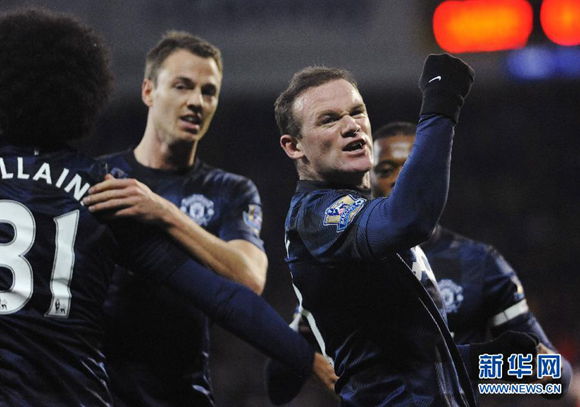 Wayne Rooney scored one, set one up and survived a clear red card shout as Manchester United were held 2-2 at Cardiff.  