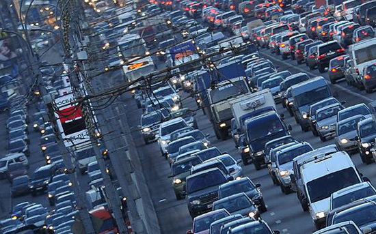 Moscow, one of the 'top 10 most congested cities in the world' by China.org.cn.