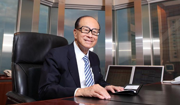 Billionaire Li Ka-shing, 85, the richest Chinese and Asian. 