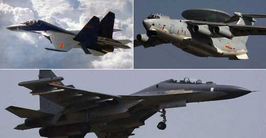 Fighter jets with the PLA air force. [Xinhua file photos]