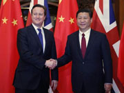 Chinese President Xi meets with David Cameron