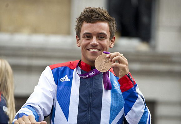 Tom Daley won bronze in the men's 10m platform event at London 2012.