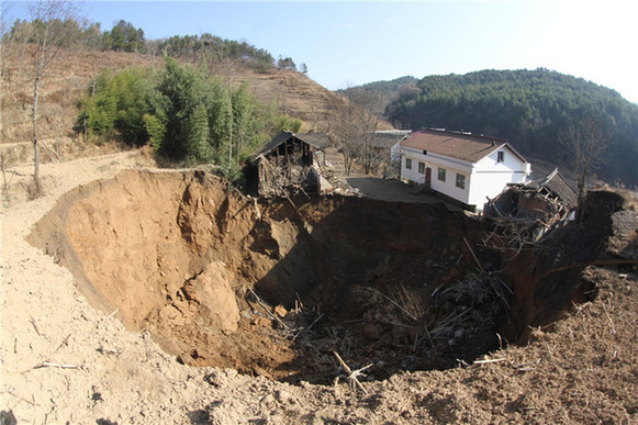 sinkholes under house