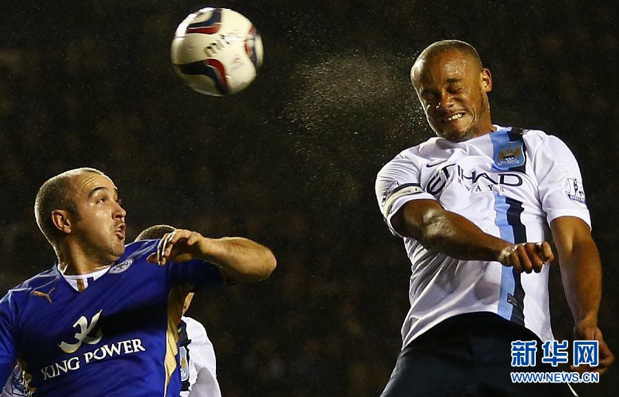 Manchester City eased into the semi-finals of the League Cup with a convincing 3-1 win over Leicester City . 